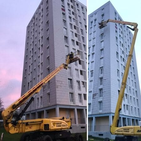 Lavage des façades d’un immeuble à Saint Brieuc